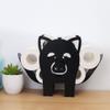 Acofuns Black Toilet Paper Holder Metal Pig Shape Tissue Storage Rack view 2