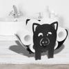 Acofuns Black Toilet Paper Holder Metal Pig Shape Tissue Storage Rack view 3
