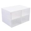 SanBouSi 24 Pack Stackable Shoe Box Plastic Shoe Organizer Space Saving Shoe Display Containers with Clear Lids for Women/Men, White view 3