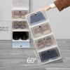 SanBouSi 24 Pack Stackable Shoe Box Plastic Shoe Organizer Space Saving Shoe Display Containers with Clear Lids for Women/Men, White view 4