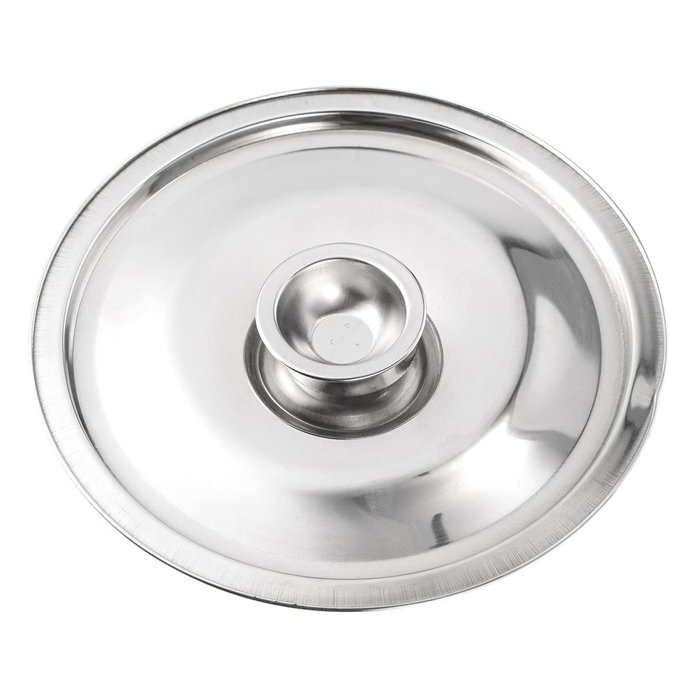 1pc Stainless Steel Cylinder Head Mini Pan Lid Bacon Grease Container Lid Frying Pot Kitchen Pot Lid Sauce Pot Lid Round Lid for Stockpot Bottles Small Pan Lid Mini Pot Replace 16c