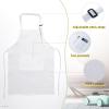 Handepo 28 Pcs Kid Apron and Chef Hat Set Adjustable Bib Apron with Pockets for Kids Cooking Baking Painting Crafting(White) view 3