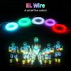 EL Wire Neon Wire Neon Light 9.84ft DIY Neon Glowing Flexible Electroluminescent Wire Light Kit for Parties Halloween Christmas Bike Clothing Decoration (Red Green White Ice Blue Purple 5 Pack) view 2