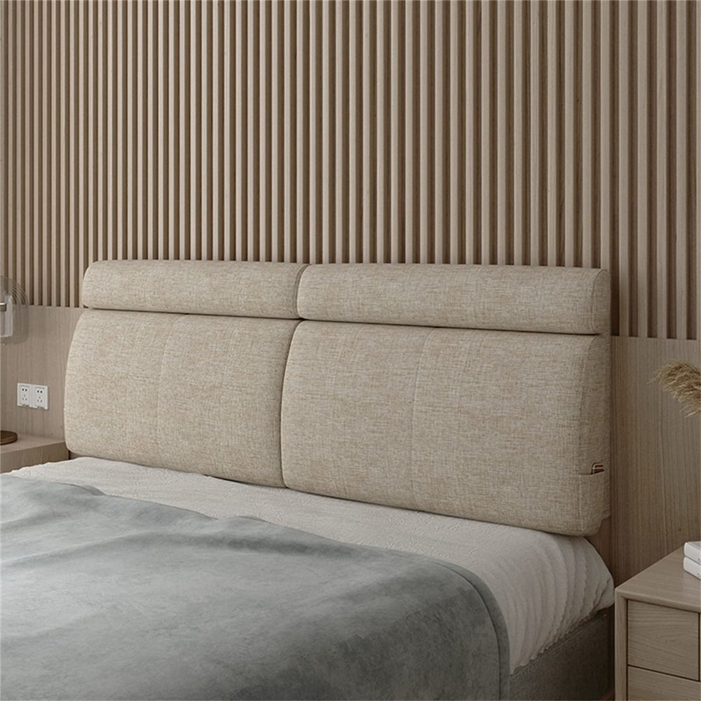 Queen Size Headboard Cushion Bolsters Big Bed Backrest Pillow Reading Pillow Lumbar Support Pad Back Wedge Pillow for Daybed Bedroom Bench,C,No headboard 35.4"/90cm
