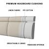 Queen Size Headboard Cushion Bolsters Big Bed Backrest Pillow Reading Pillow Lumbar Support Pad Back Wedge Pillow for Daybed Bedroom Bench,C,No headboard 35.4"/90cm view 2