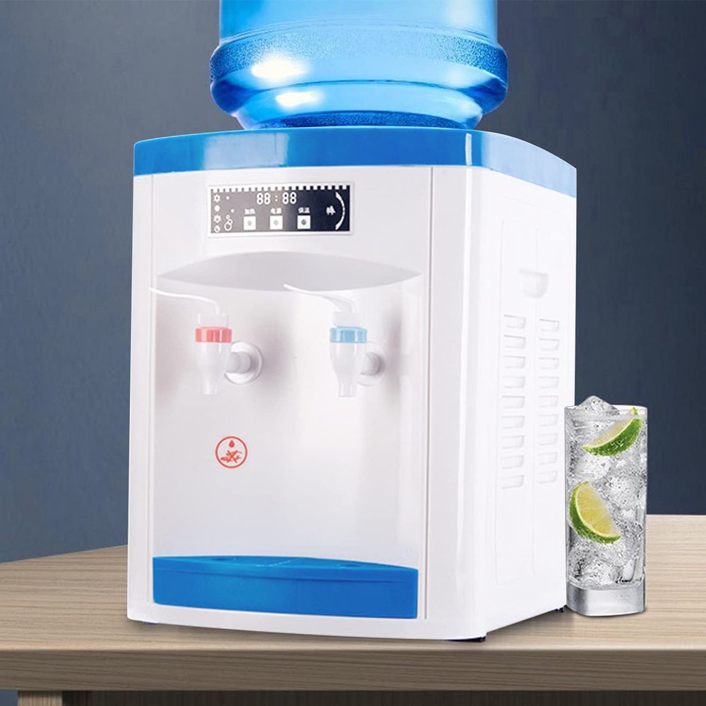 Desktop Electric Hot Cold Water Cooler Dispenser 5 to 18L Top Loading Countertop Water Cooler Dispenser Drinking Machine Office Home 110V