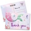Disfuco Birthday Thank You Postcards, Mermaid Theme, Under The Sea, Ocean Thank You Cards for Kids Girls Boys Birthday Party, Baby Shower Party, Set of 20 (A06) view 1