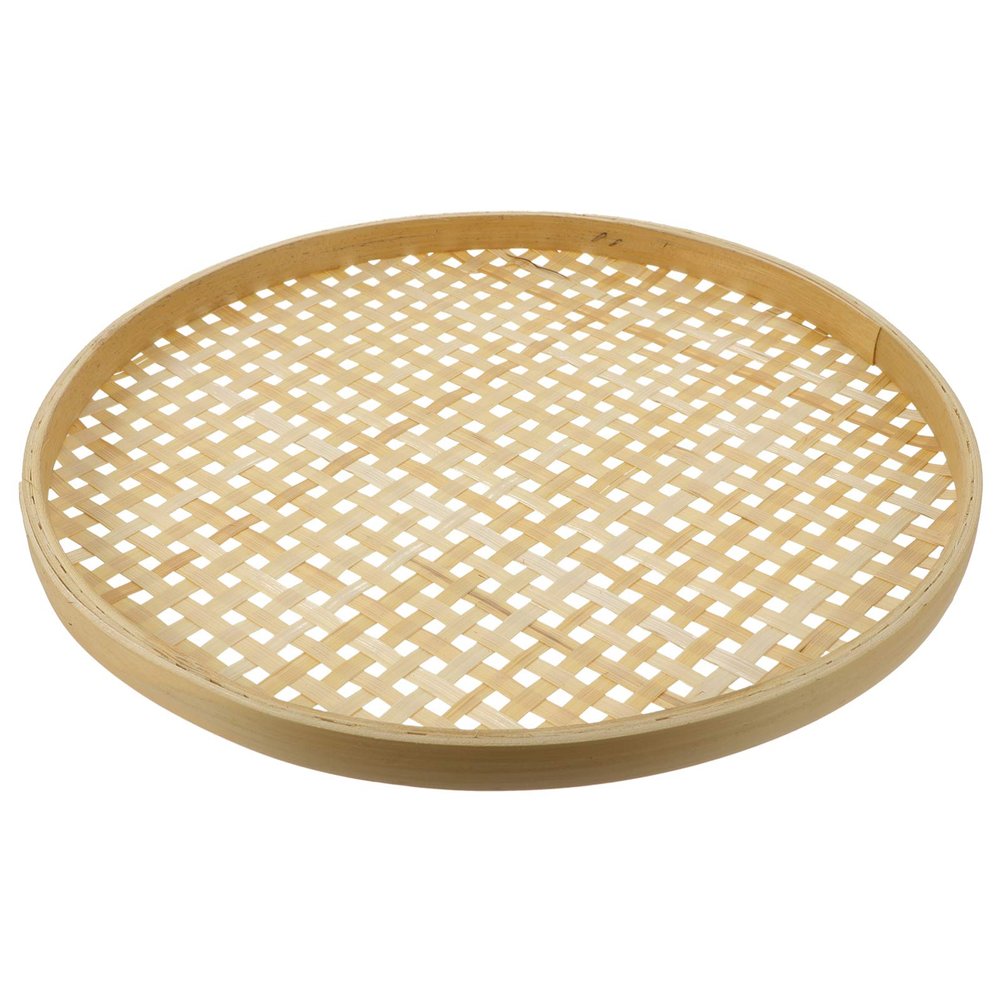 Operitacx Weaving Storage Basket Natural Sieve for Snacks Fruits and Sundries Handmade Kitchen Organizer Easy to Clean and Space-Saving Design