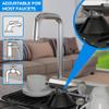 Amiff Black Kitchen Sink Splash Guard Behind Faucet. Food-Grade Silicone Kitchen Faucet Splash Guard for Bathroom, RV. Durable Faucet Absorbent Mat for Kitchen Sink with Flexible Petals, Grooves view 3