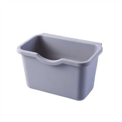TOMYEUS Compost bin Kitchen/Garbage Kitchen Hanging Desktop Trash Can Creative Cabinet Door Back Clip Hanging Debris Trash Storage Bin Small Trash Can Step Trash can (Color : Gray)