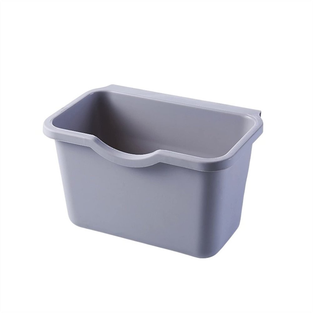TOMYEUS Compost bin Kitchen/Garbage Kitchen Hanging Desktop Trash Can Creative Cabinet Door Back Clip Hanging Debris Trash Storage Bin Small Trash Can Step Trash can (Color : Gray)