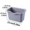 TOMYEUS Compost bin Kitchen/Garbage Kitchen Hanging Desktop Trash Can Creative Cabinet Door Back Clip Hanging Debris Trash Storage Bin Small Trash Can Step Trash can (Color : Gray) view 2