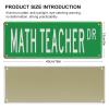 ANWND Vintage Retro Metall Street Sign Math Teacher, Math Teacher Gift, Math Teacher Sign, Professor, Math Instructor, School, Custom Street Sign, Quality Metal Sign 16"x6" view 2