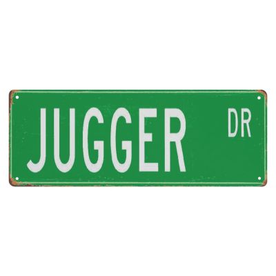 Vintage Retro Metall Street Sign Jugger, Jugger Sign, Jugger Fan, Jugger Participant, Jugger Gift, Competitive Team Sport 16"x6"