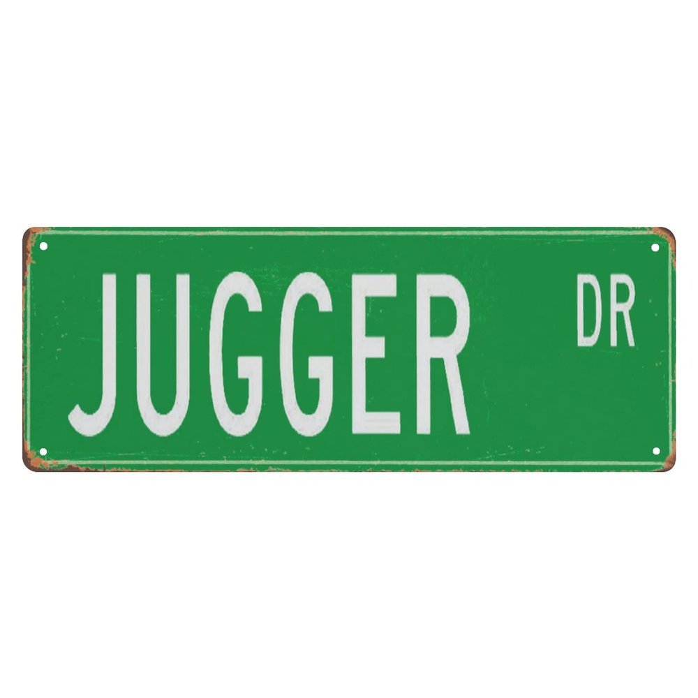 Vintage Retro Metall Street Sign Jugger, Jugger Sign, Jugger Fan, Jugger Participant, Jugger Gift, Competitive Team Sport 16"x6"