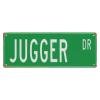 Vintage Retro Metall Street Sign Jugger, Jugger Sign, Jugger Fan, Jugger Participant, Jugger Gift, Competitive Team Sport 16"x6" view 1