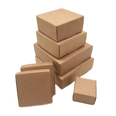 50Pcs Cute Square Kraft Packaging Box Wedding Party Supplies Handmade Soap Chocolate Candy Gift Box