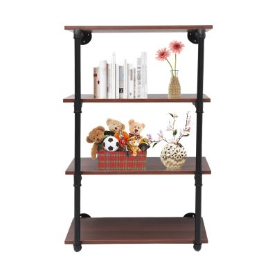 Floating Shelves for Bedroom - Wall Mounted Rustic Industrial Pipe Hanging Boards Shelving for Wall Decor - Metal Wood Bookshelf Unit for Living Room (F)