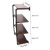 Floating Shelves for Bedroom - Wall Mounted Rustic Industrial Pipe Hanging Boards Shelving for Wall Decor - Metal Wood Bookshelf Unit for Living Room (F) view 2
