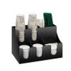 CARWERL Cup and Lid Holder, Disposable Coffee Cup Dispenser Organizer Box, Commercial Coffee Condiment Storage Holder, Restaurant Coffee Shop Cup Holder - Acrylic,7 Compartment view 1