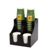 CARWERL Cup and Lid Holder, Disposable Coffee Cup Dispenser Organizer Box, Commercial Coffee Condiment Storage Holder, Restaurant Coffee Shop Cup Holder - Acrylic,4 Compartment view 1
