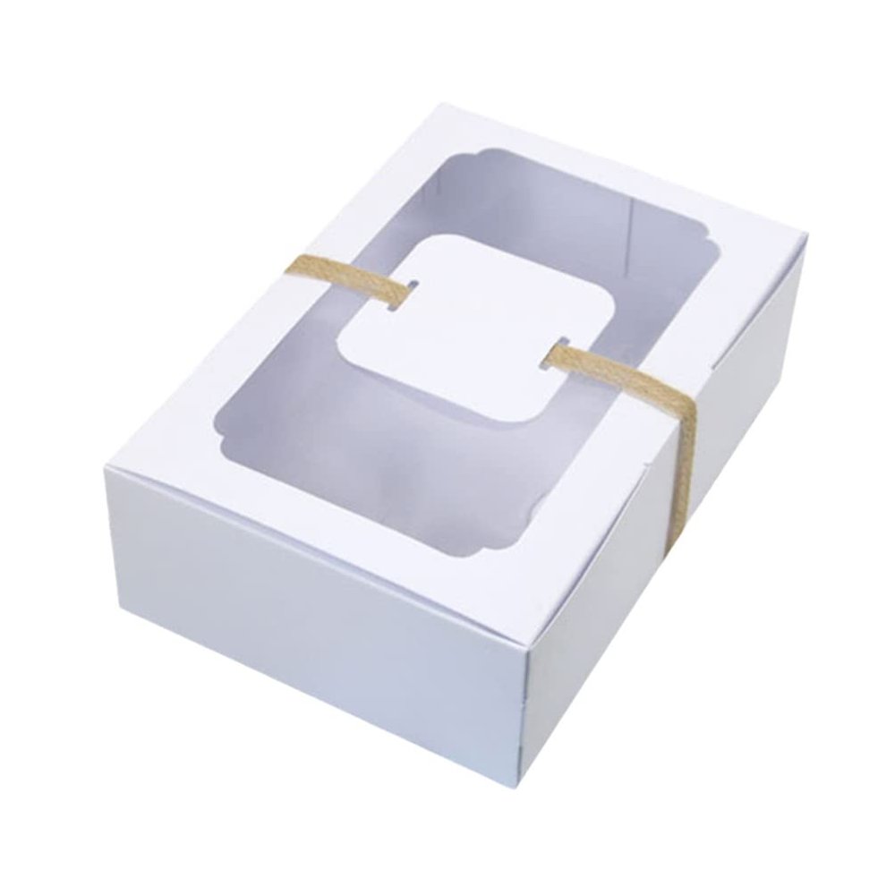 3/6/9/12Pcs Kraft Paper Candy Box Party Gift Cookies Bakery Box Packaging Bag Year Christmas Decoration