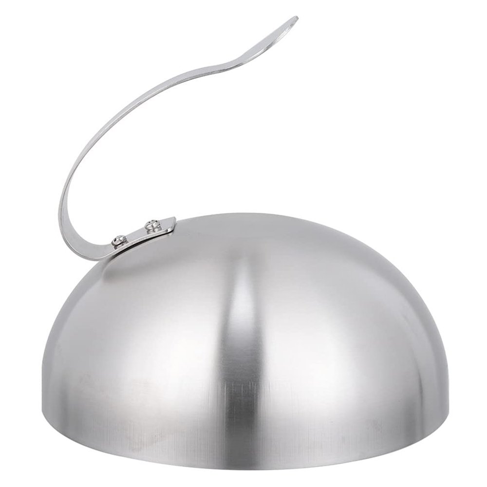 1pc Stainless Steel Steak Cover Food Cover Steak Dome Lid Food Lids Food Dome Cover Oil Proof Cover Stainless Steel Dishes Cover