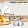 1pc Stainless Steel Steak Cover Food Cover Steak Dome Lid Food Lids Food Dome Cover Oil Proof Cover Stainless Steel Dishes Cover view 3