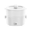 JYYBN Electric Hot Pot Portable Electric Skillet Hot Pot Multi Cooking Machine Dormitory Multifunction Non-Stick Pan,White,2layers view 1