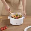 JYYBN Electric Hot Pot Portable Electric Skillet Hot Pot Multi Cooking Machine Dormitory Multifunction Non-Stick Pan,White,2layers view 3