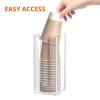 Richboom Acrylic Coffee Cup and Lid Storage Organizer Holder, 1 Compartment, Clear view 4