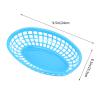 DOITOOL Oval Fast Food Baskets 6PCS- Retro Style Food Baskets for Serving- Plastic Reusable for Hot Dog, Burger Basket, French Fries for Home Bar Restaurant (As Shown) view 4
