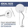 MIRRORVANA Flexible Round Fogless Shower Mirror for Shaving with Height Adjustable Gooseneck Extension, 360 Swivel and Upgraded Suction Cup - Shatterproof 6.7" Diameter Surface view 4