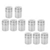 10 Pcs Seasoning Shaker, Spice Shaker Sugar Shaker Stainless Steel Seasoning Bottle Salt Pepper Shaker Seasoning Cans with Rotating Cover view 1