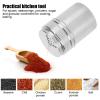 10 Pcs Seasoning Shaker, Spice Shaker Sugar Shaker Stainless Steel Seasoning Bottle Salt Pepper Shaker Seasoning Cans with Rotating Cover view 2