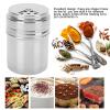 10 Pcs Seasoning Shaker, Spice Shaker Sugar Shaker Stainless Steel Seasoning Bottle Salt Pepper Shaker Seasoning Cans with Rotating Cover view 3