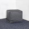 Saffron Jute Pouf Cover Footstool Ottoman Unstuffed Cover - Pouffee Cushion Footrest Cover 18" Width x 18" Length x 16" Height (Dark Grey, 18" D x 18" W x 16" H Cube) view 2
