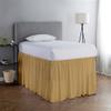 Dust Ruffled Bed Skirt College Dorm Extended Extra Long Dorm Room Bed Skirt, 100% Egyptian Cotton, 400-Thread-Count, 32-Inch Drop Extra Long Dorm Room Bed Skirt - Taupe, Twin XL - 39" x 80" view 1