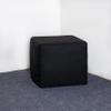 Saffron Jute Pouf Cover Footstool Ottoman Unstuffed Cover - Pouffee Cushion Footrest Cover 18" Width x 18" Length x 16" Height (Black, 18" D x 18" W x 16" H Cube) view 2