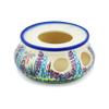 Polmedia Polish Pottery Heater UNIKAT - Long Lavender Pattern Handmade in Boleslawiec Poland by Ceramika Dalia + Certificate of Authenticity view 1