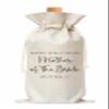 Mother Of The Bride Wine Gift Bag - Burlap Wine Bottle Cover for Wedding & Engagement Party, Hostess - 1 Pc view 1