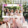 SPEEDYORDERS Floral Bridal Shower Photo Booth Frame - Personalized Purple Wisteria Bridal Shower Photo Prop - Custom Floral Bridal Shower Frame Photo Booth (PVC Frame) view 3