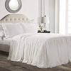 Dainty Homes : 3 Piece Ruffle Bed Spread Shabby Chic Farmhouse Style 100% Egyptian Cotton 600 TC 30" Drop Queen -Solid White view 1