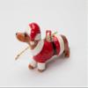 Cosmos Gifts 57011 Dachshund Dog Dressed Like Santa Claus Ceramic Ornament view 3