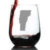 Bevvee Vermont State Outline Stemless Wine Glass - State Themed Drinking Decor and Gifts for Vermonter Women & Men - Large 17 Oz Glasses view 1