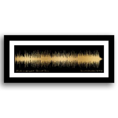 8th Anniversary Gift - Bronze Anniversary Gift - Song Sound Wave - Wedding Anniversary Gift For Him - Wedding Song Print - Soundwave Art