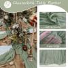 12 Pack 10Ft Cheesecloth Table Runner 35x120 Inch Boho Gauze Table Runner Cheese Cloth Long Romantic Table Runners for Wedding Bridal Shower Birthday Party Table Decor (Dusty Sage Green) view 4