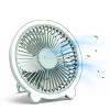 Breadom Portable LED Fans, Multifunctional Cordless Table Fan with Light Wall Mounted Mini Fan Light USB Rechargeable Personal Fan view 1