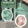 Breadom Portable LED Fans, Multifunctional Cordless Table Fan with Light Wall Mounted Mini Fan Light USB Rechargeable Personal Fan view 3