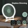 Breadom Portable LED Fans, Multifunctional Cordless Table Fan with Light Wall Mounted Mini Fan Light USB Rechargeable Personal Fan view 4